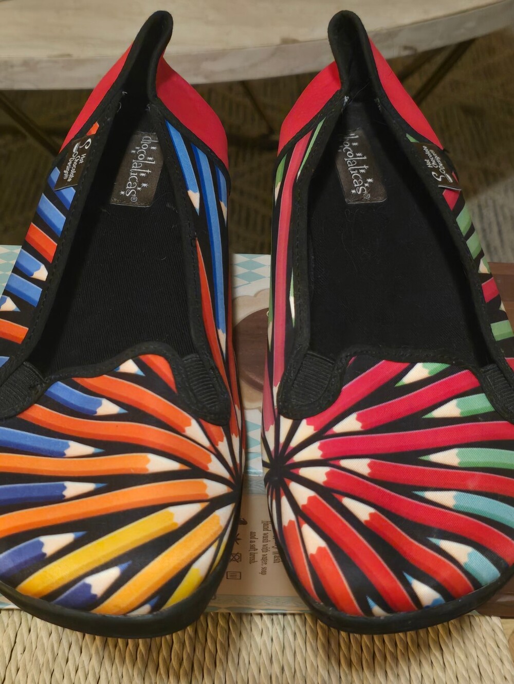 Hot Chocolate Design Chocolaticas Colorama Flats EU 39 US 8.5 Like New